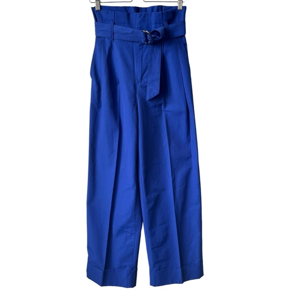 Banana Republic Wide-Leg Paperbag Pant in Voltage Blue Size 6 - Picture 3 of 14